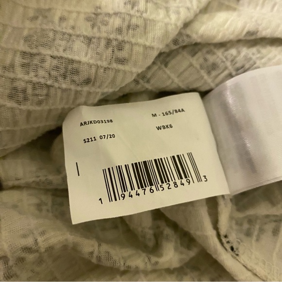 Roxy Medium White Lightweight Summer Dress Black Floral Pattern - Picture 7 of 14